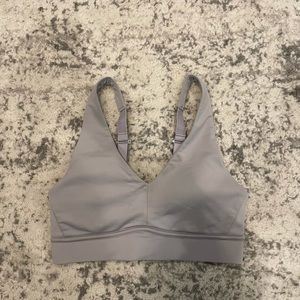 Gray sports bra